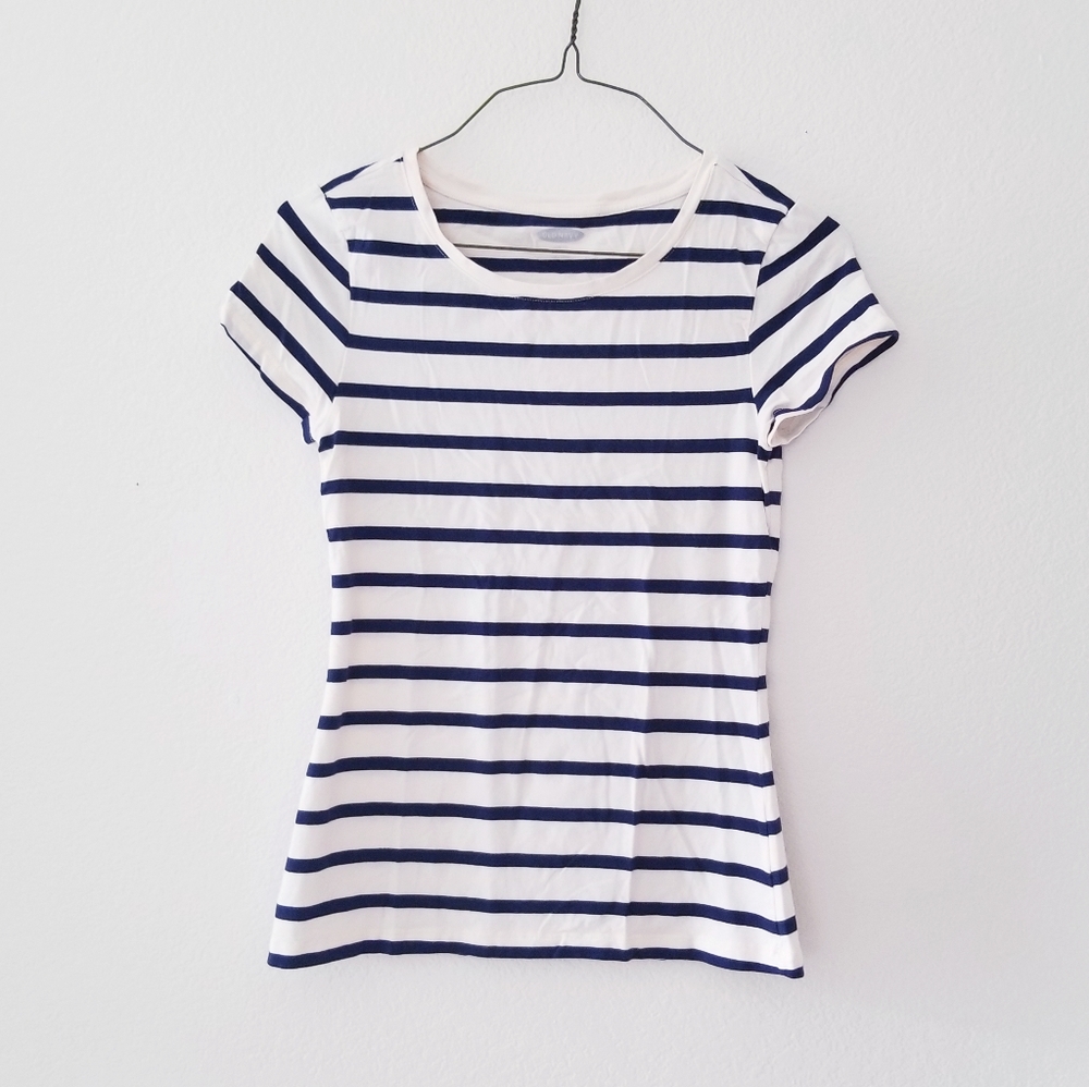 Old Navy Blue Striped Tee XS